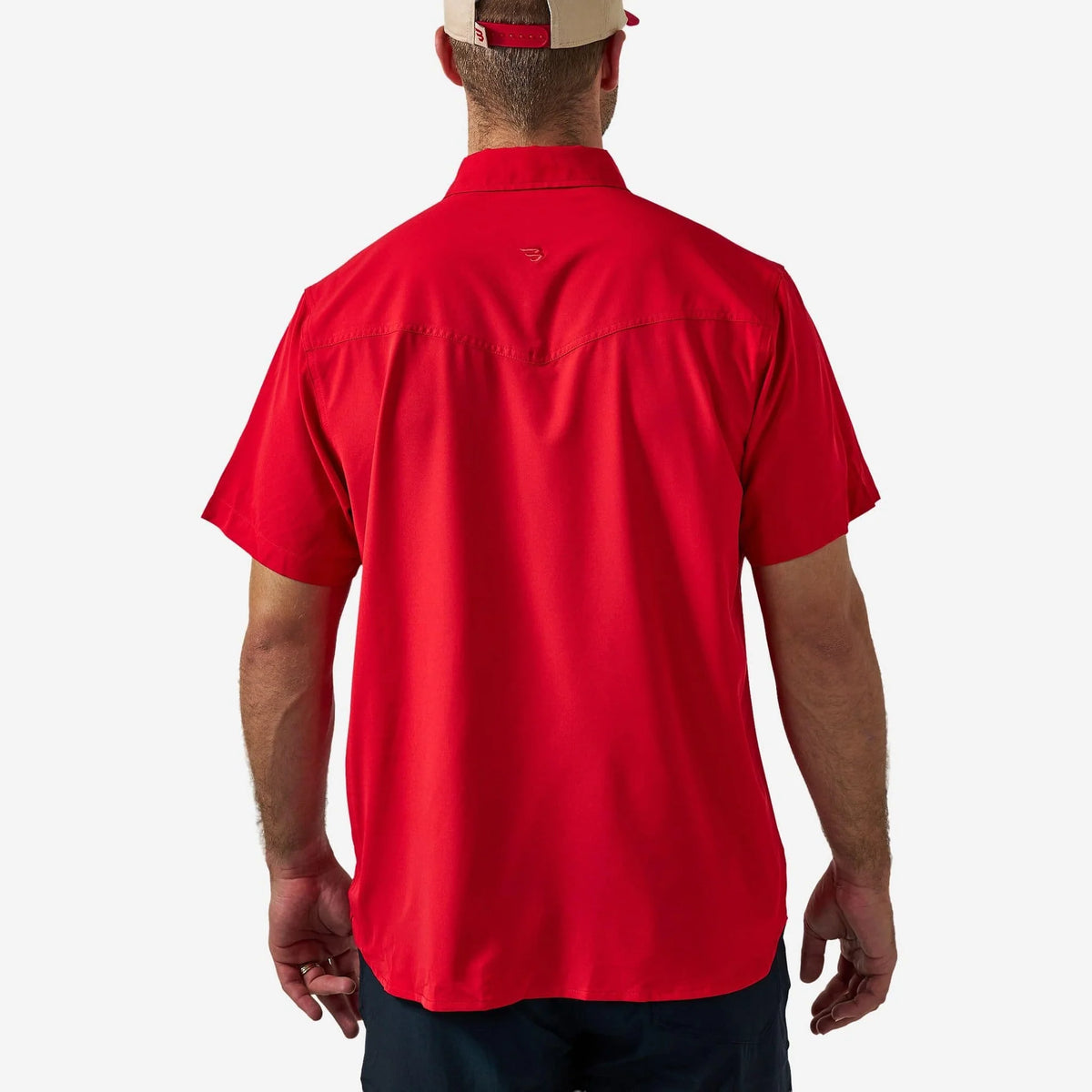 Burlebo® Men's Performance Western Shirt - Red PWS-RED