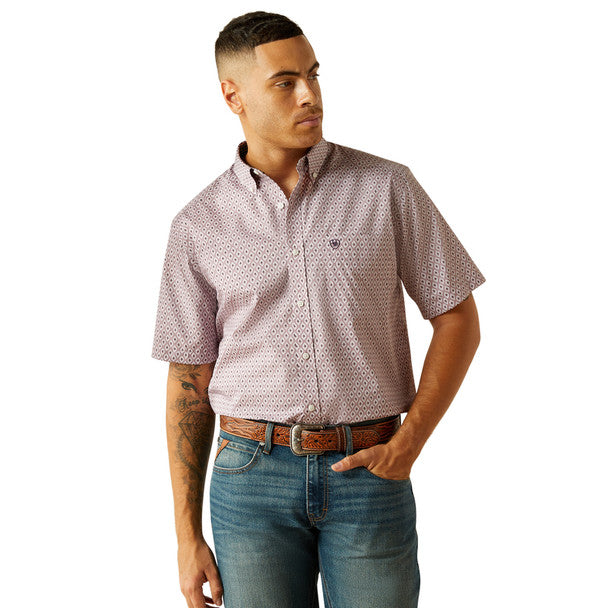 Ariat® Men's Rafael Wrinkle Free Lilac Print Shirt 10059001