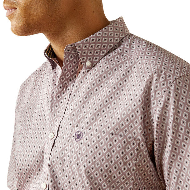 Ariat® Men's Rafael Wrinkle Free Lilac Print Shirt 10059001