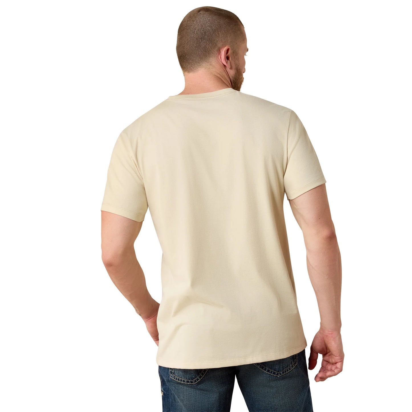 Ariat® Men's Land Of The Free Farm Shield Natural T-Shirt 10071190