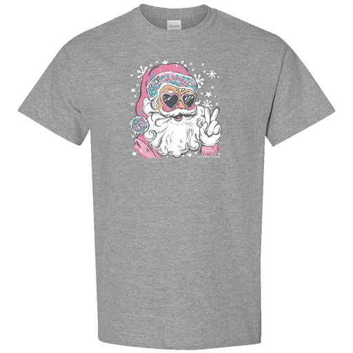 Southern Couture® Women's Disco Santa T-Shirt Sport Grey SC1452SPG