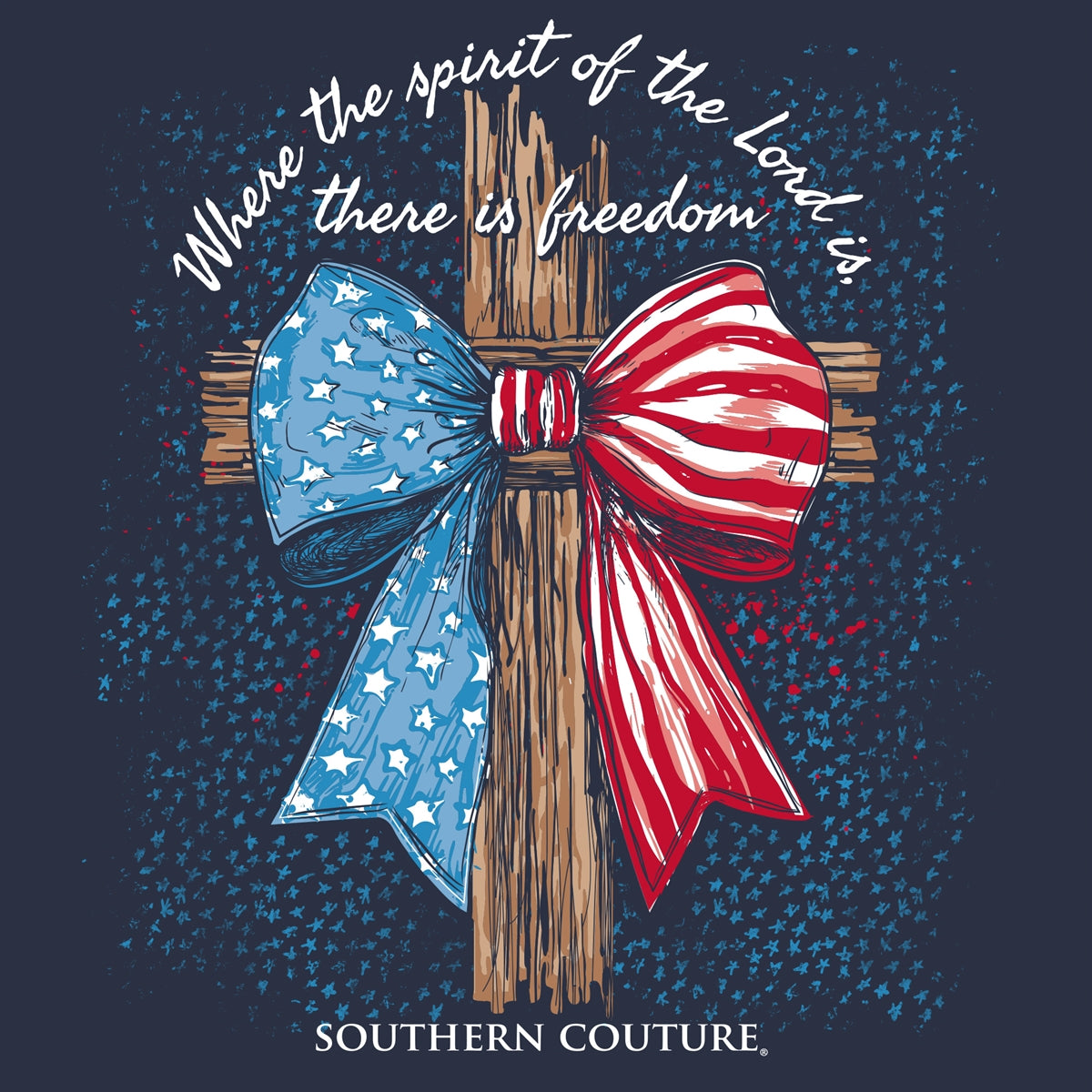 Southern Couture® Women's Classic American Bow Cross - Navy SC1533NY