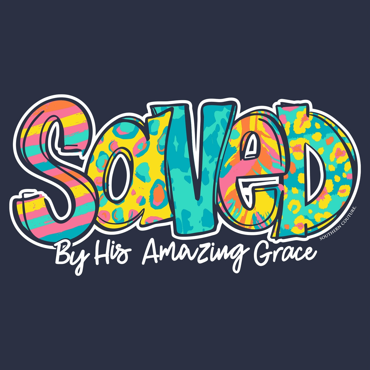 Southern Couture® Women's Soft Saved By His Amazing Grace - Navy SC1540NY