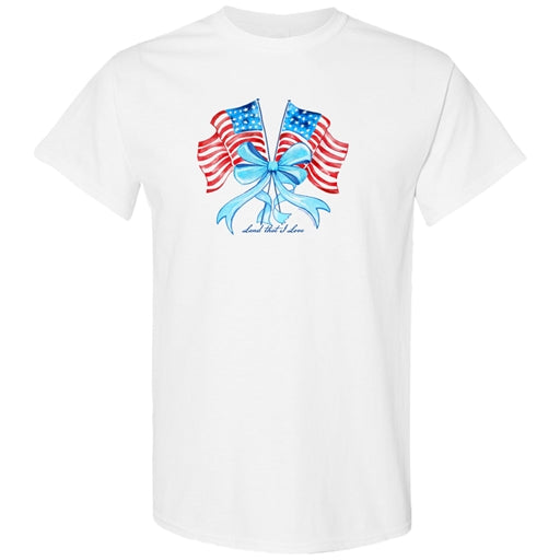 Southern Couture® Women's Land That I Love Flags White SC1570WH