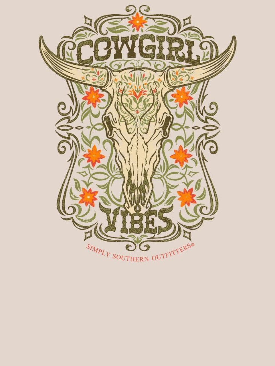 Simply Southern® Women's T-Shirt SS-COWGIRLVIBES-WSHECRU