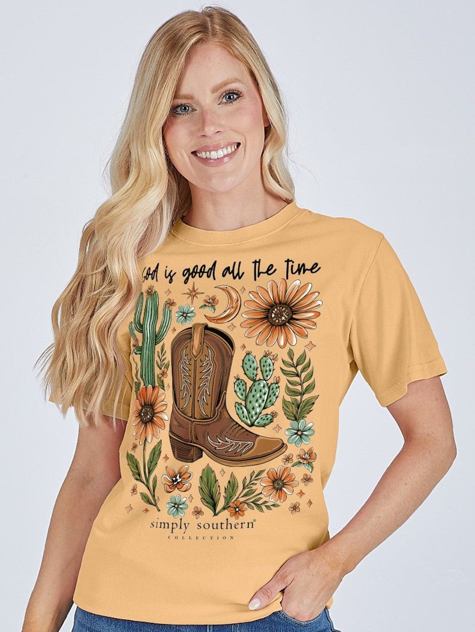 Simply Southern® Women's T-Shirt SS-TIME-BISQUE