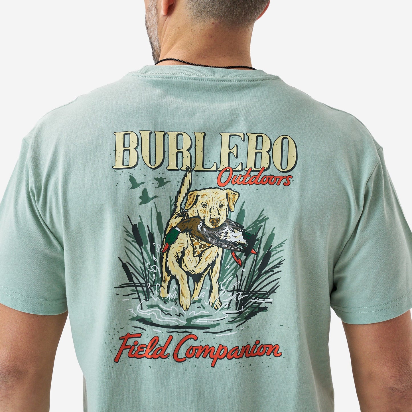 Burlebo® Men's Short Sleeve Tee Field Companion SST-FC-SGE
