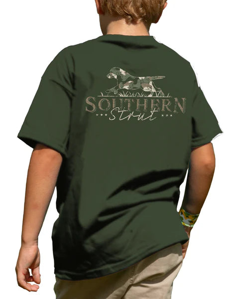 Southern Strut Brand Youth Camo Pup T-Shirt ST#530Y