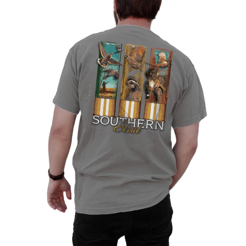 Southern Strut® Men's Shotgun Bird Hunt Southern Strut Wings & Shells Tee ST#655