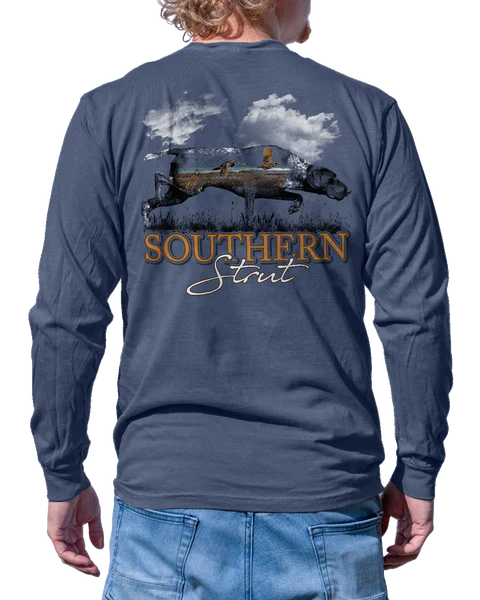 Southern Strut® Men's Pointer Silhouette in the Field Long Sleeve Tee ST#660L/S