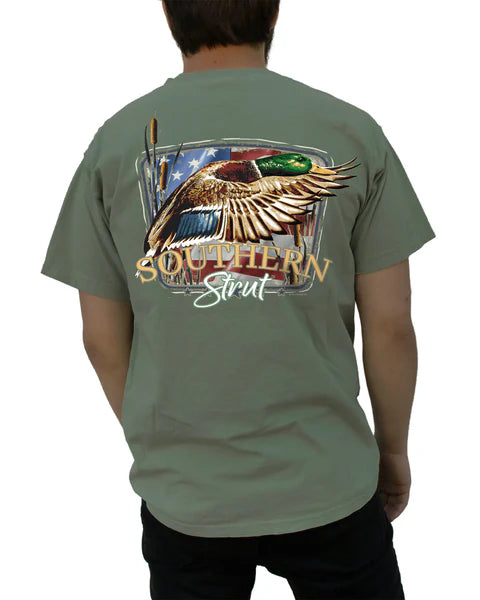 Southern Strut® Men's Patriotic Mallard T-Shirt ST#698