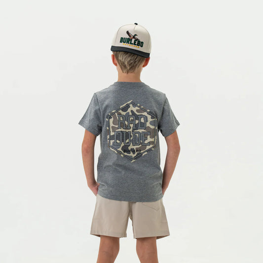 Burlebo® Youth Tee  Rad Dude Dark Heather Grey Y-DUDDC-SS-DHG
