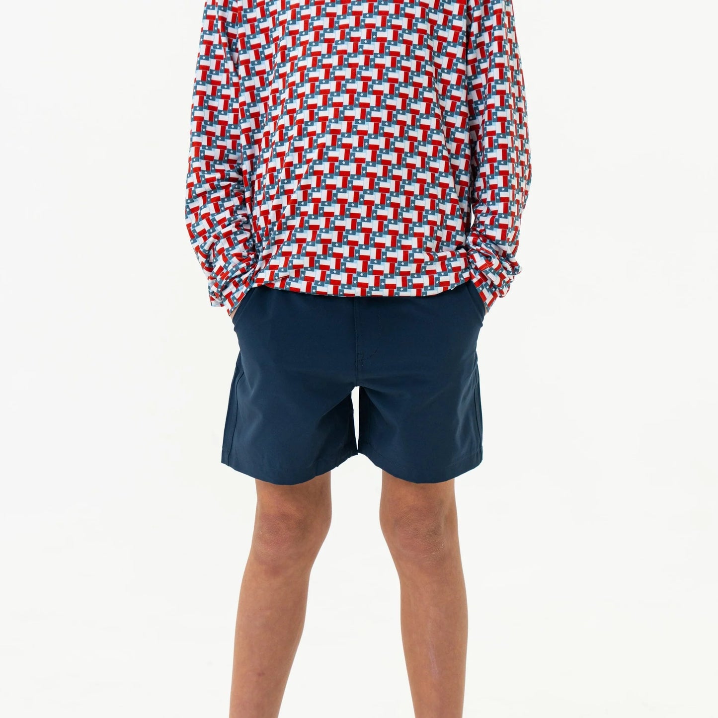 Burlebo® Youth Everyday Shorts Deep Water Navy Mayan Pocket Y-ES-DWN-MP