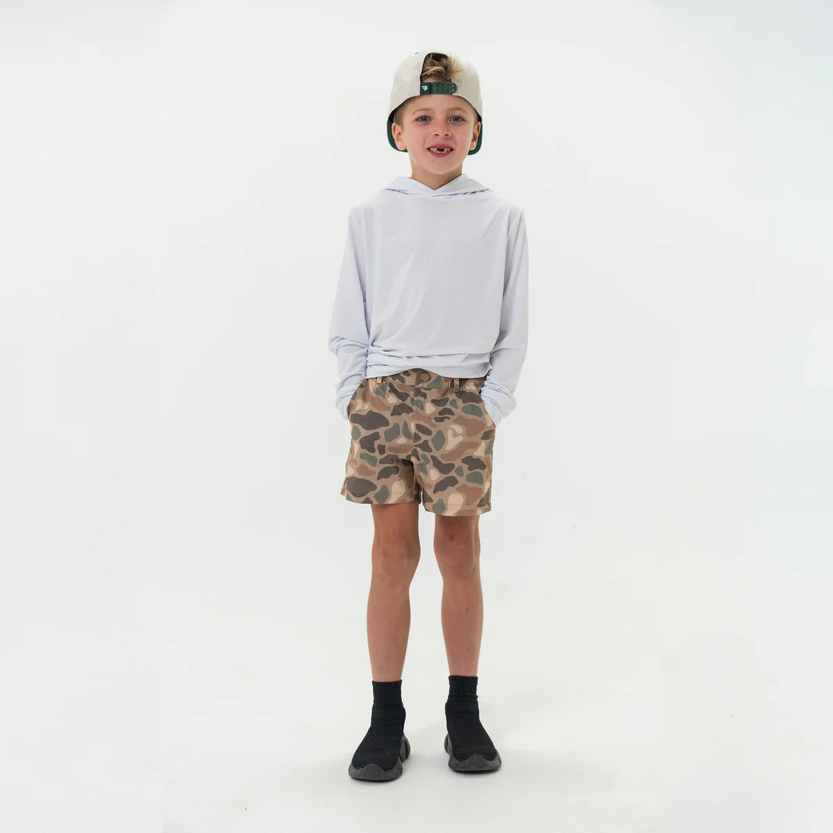 Burlebo® Youth Everyday Short - Pintail Camo - Brown Pocket Y-ES-PTC