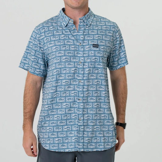 Burlebo® Men's Performance Button Up Angler's Choice PBU-ANGC