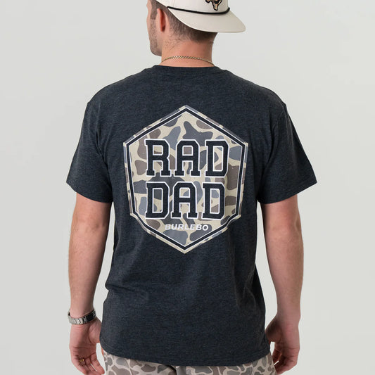 Burlebo® Men's Short Sleeve Tee Rad Dad - Heather Black RDDC-SS-HB