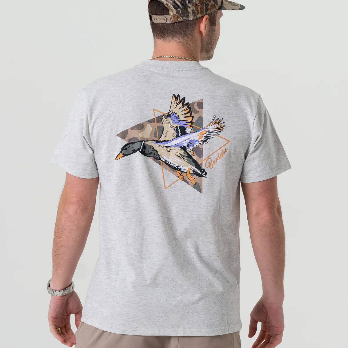 Burlebo® Men's T-Shirts Pintail Triangle Duck PTRI-SS-AG