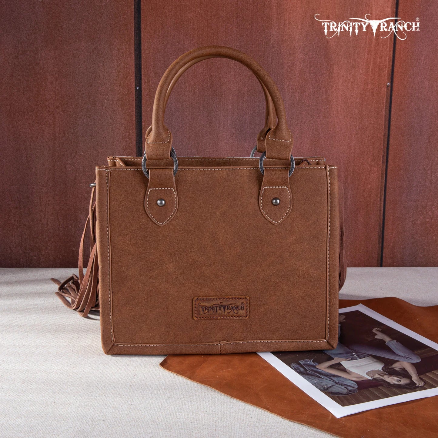 Trinity Ranch® Hair-On Cowhide Tote/Crossbody TR146-8120BR