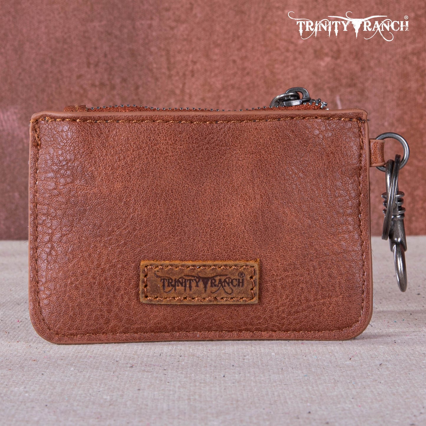 Trinity Ranch® Genuine Hair-On Cowhide /Tooled Collection Phone Purse with Coin Pouch TR159 -183ABR