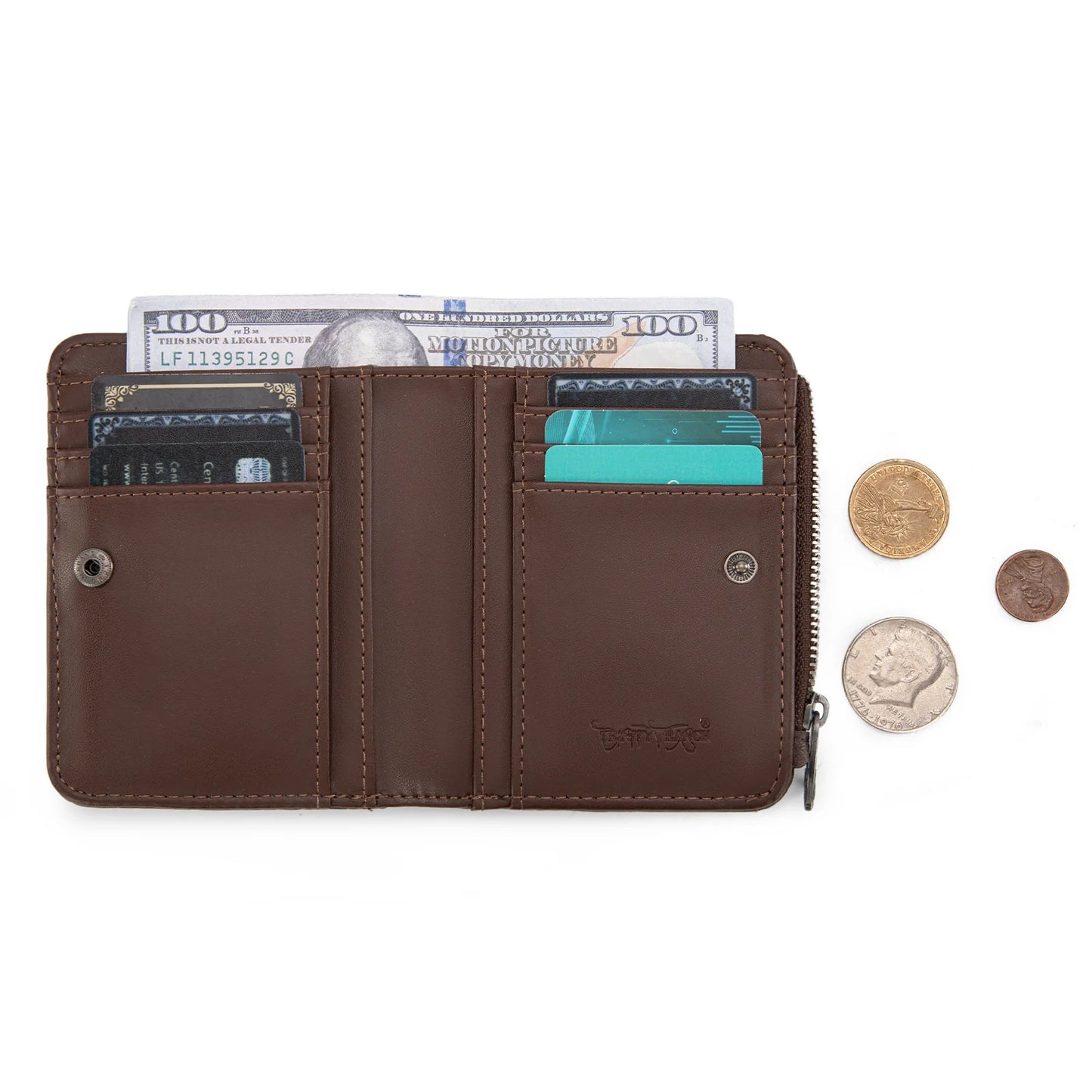 Trinity Ranch® Hair-On Cowhide Tooled Collection Wallet TR203-W2003CF