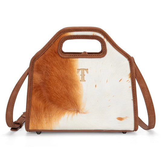Trinity Ranch® Genuine Hair-On Cowhide Satchel Crossbody Bag TR206-8360BR