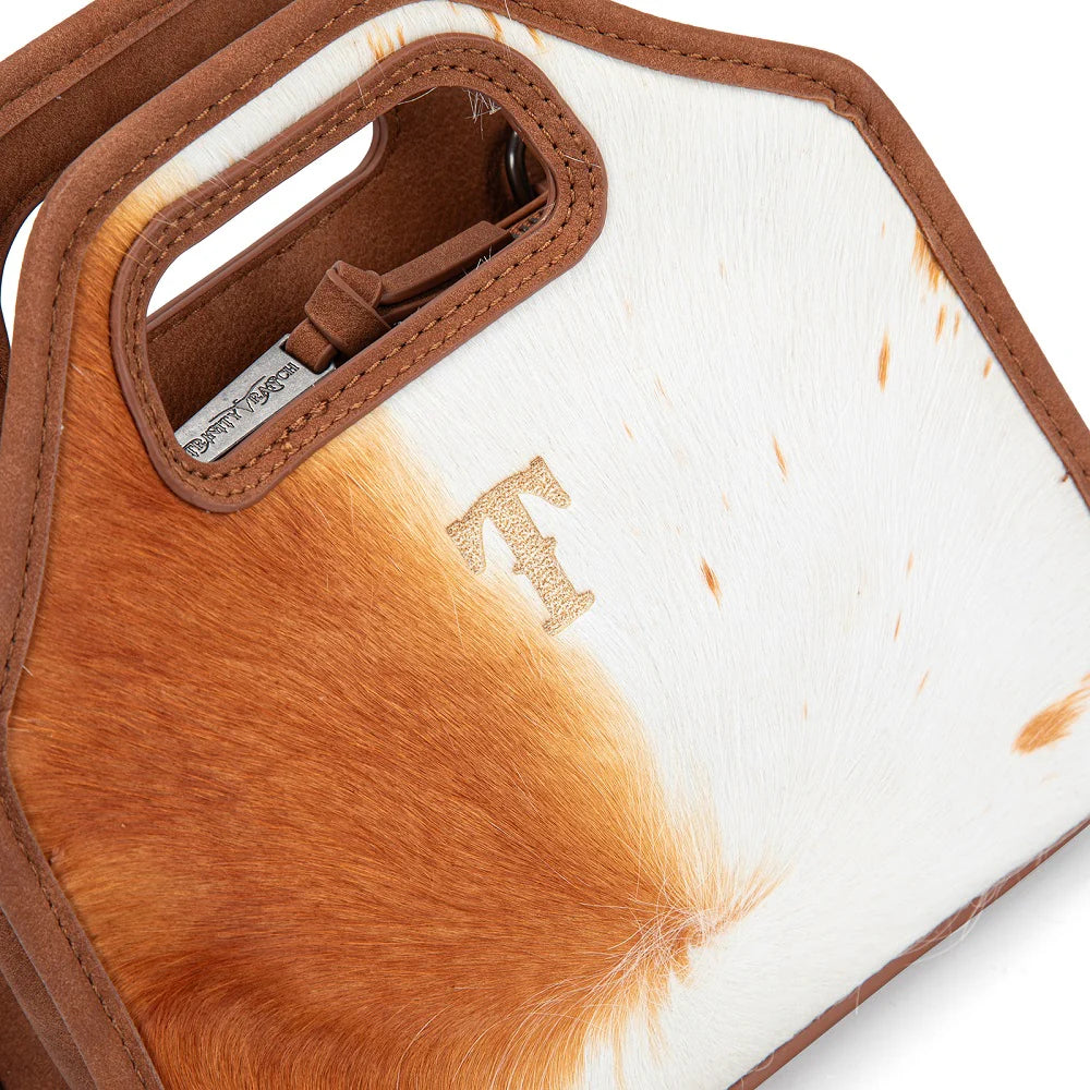 Trinity Ranch® Genuine Hair-On Cowhide Satchel Crossbody Bag TR206-8360BR