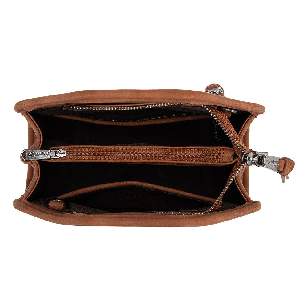 Trinity Ranch® Genuine Hair-On Cowhide Satchel Crossbody Bag TR206-8360BR