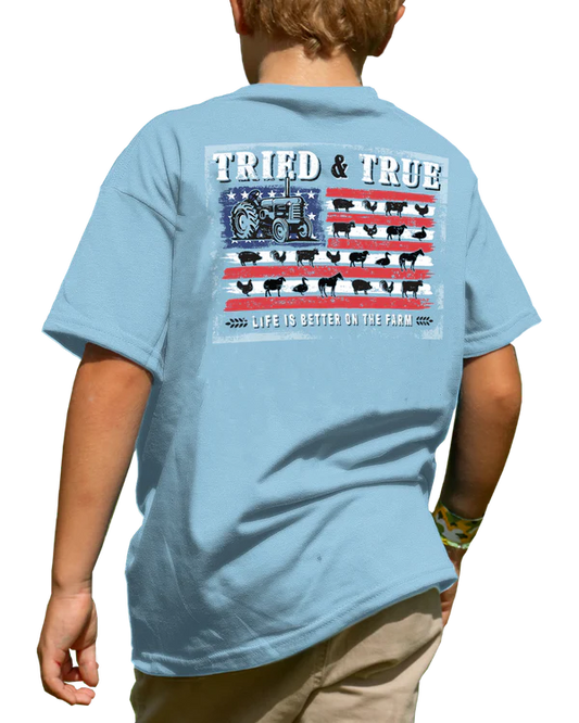 Tried And True Brand Farm Flag Youth T-Shirt TT252Y