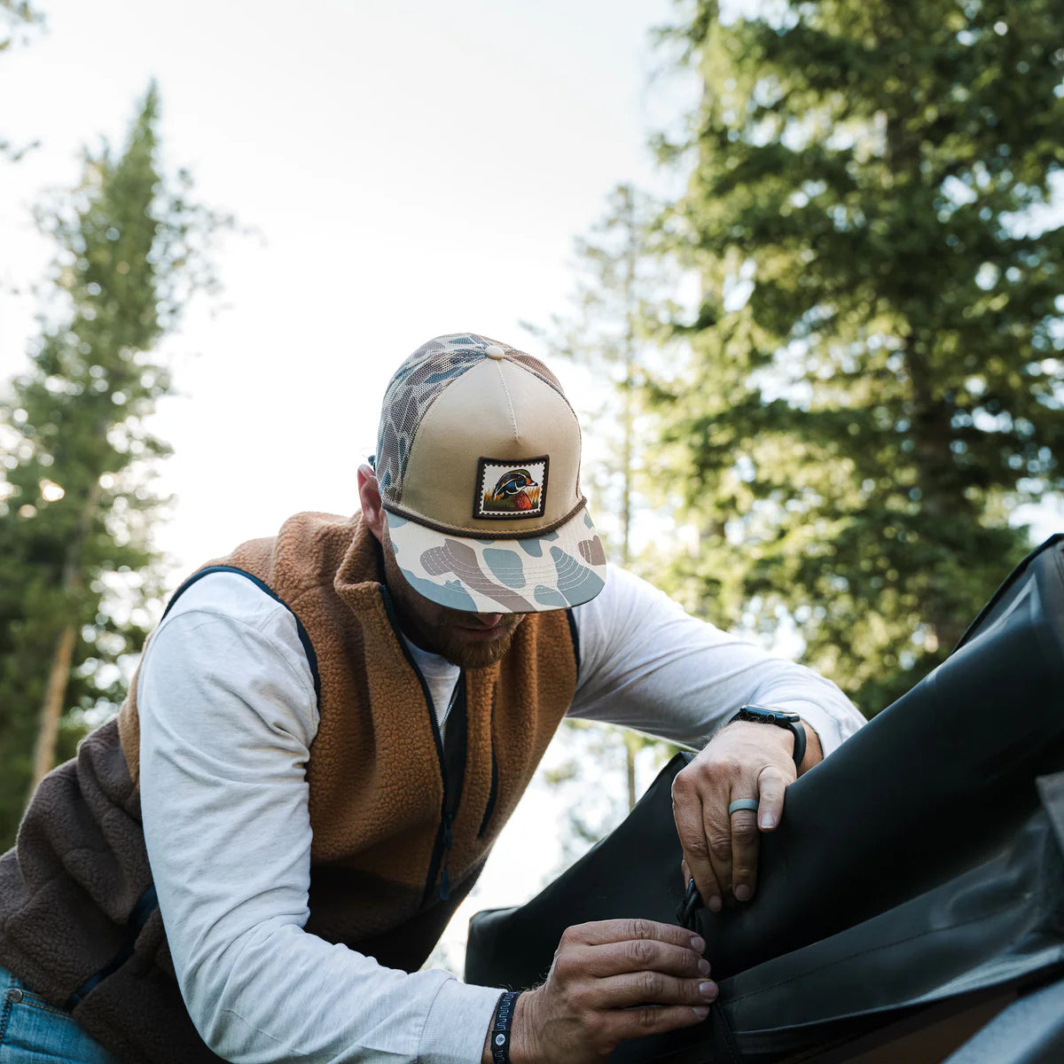 Burlebo® Wood Duck Stamp Camo Ballcap C-DSCC