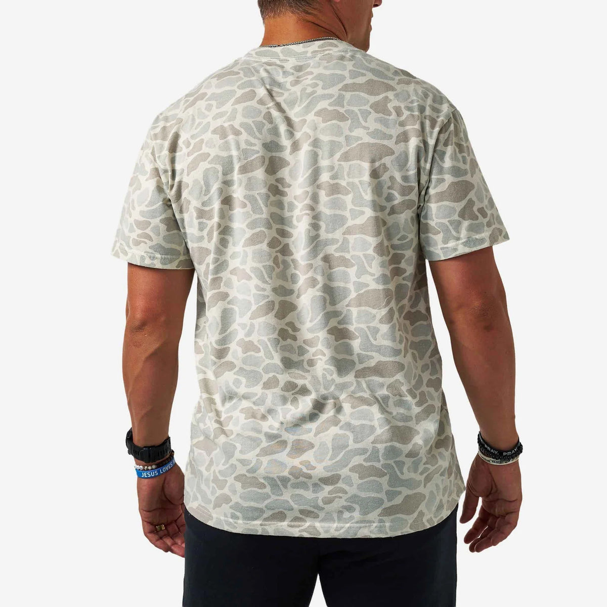 Burlebo® Men's Vintage Washed Tee - Classic Deer Camo VWT-CDC