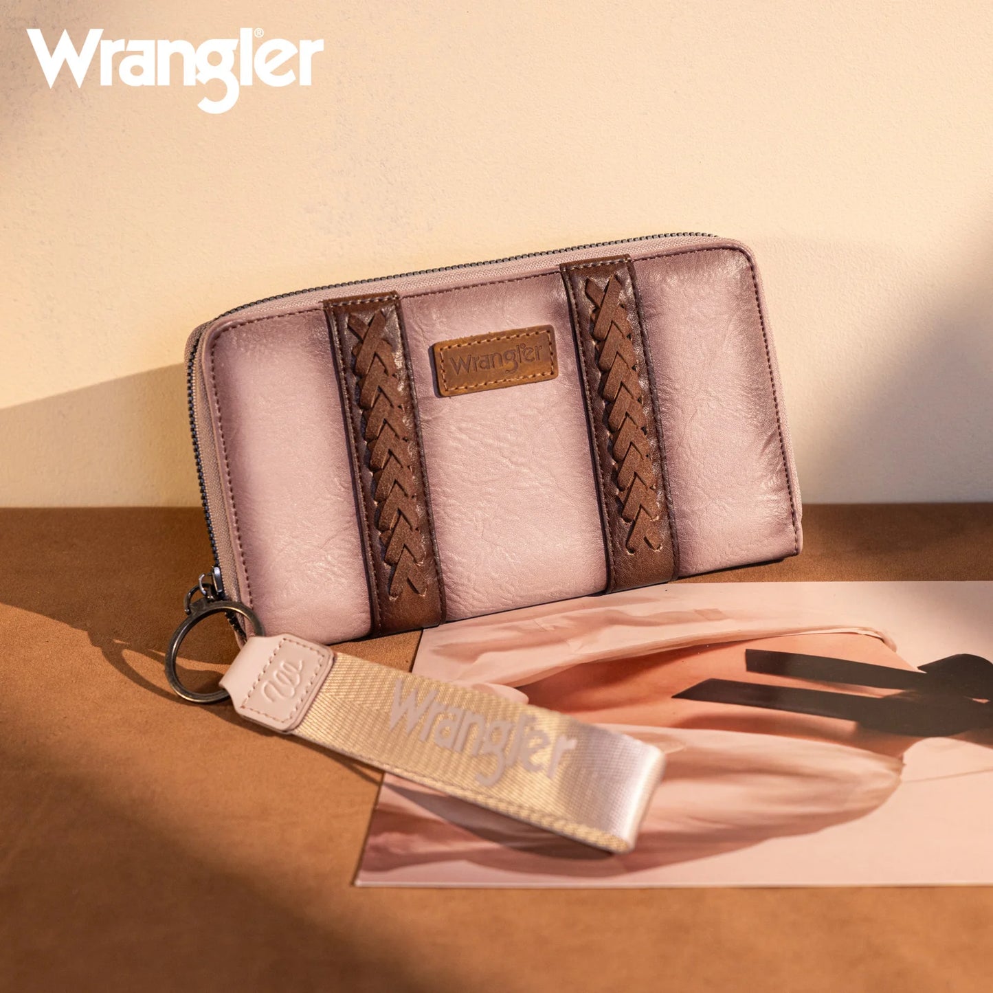 Wrangler® Whipstitch Wallet/Wristlet Pink WG2208-W006