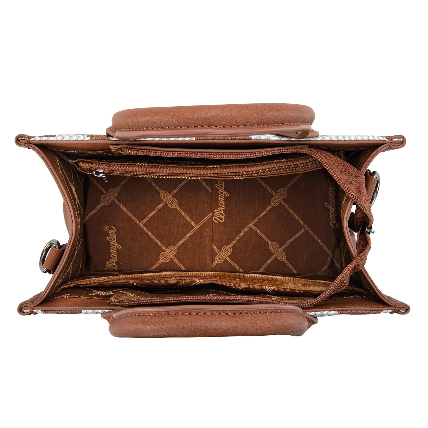 Wrangler® Cow Print Tote/ Crossbody WG301-8120SBR