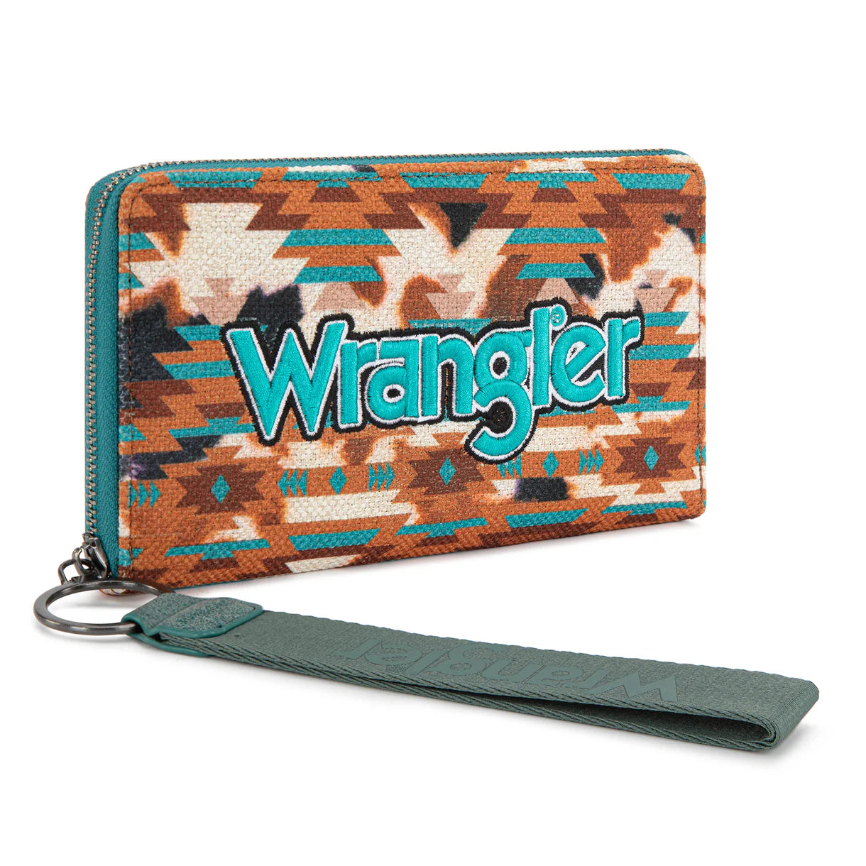Wrangler® Aztec Print Tote/Crossbody Wallet Set Turquoise WG302-8130WTQ