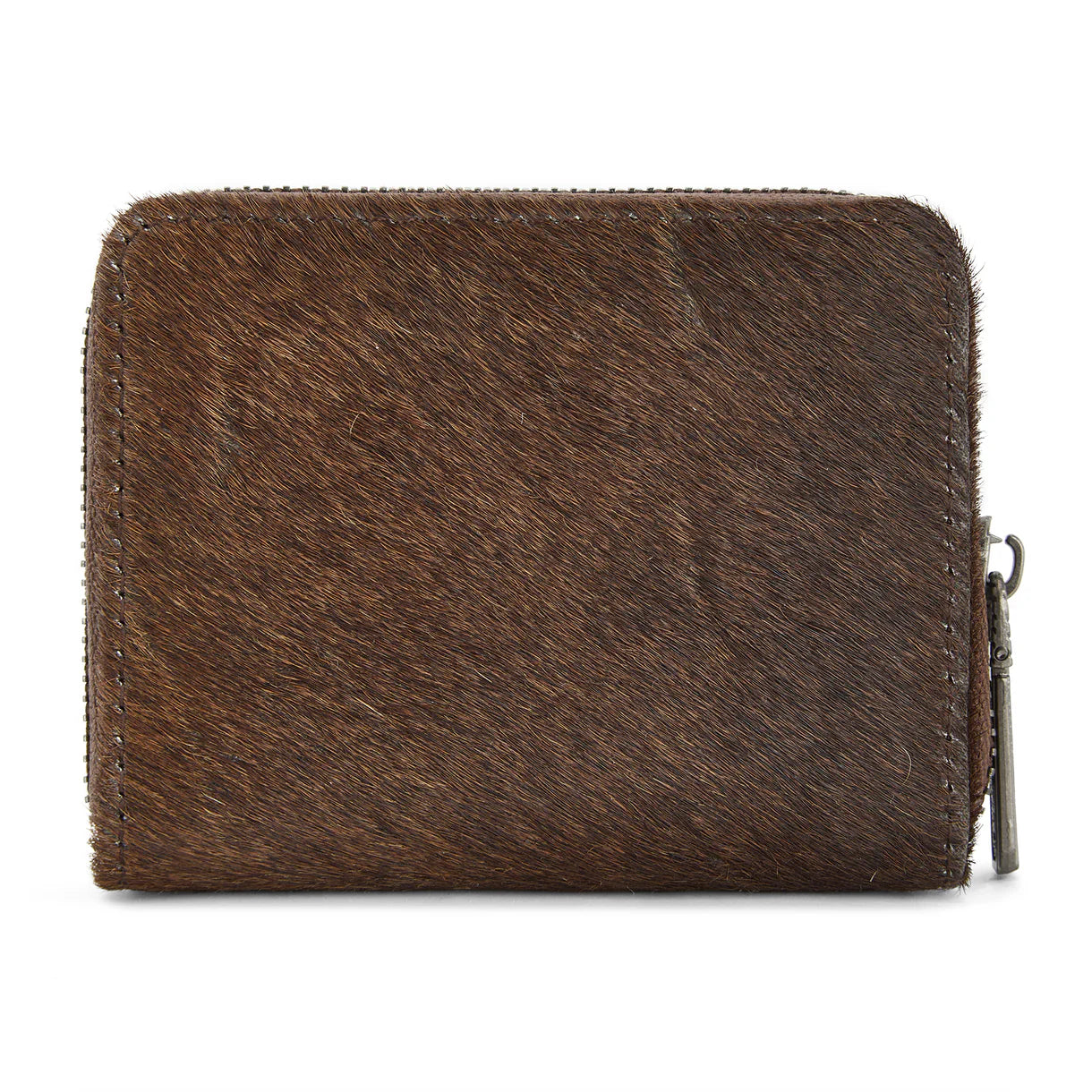 Wrangler® Genuine Hair-On Cowhide Zip-Around Wallet Coffee WG322-W088CF
