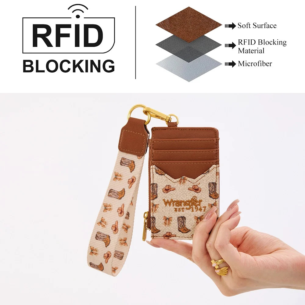 Wrangler® Western Print RFID Blocking Wallet WG-WL-524-005TN