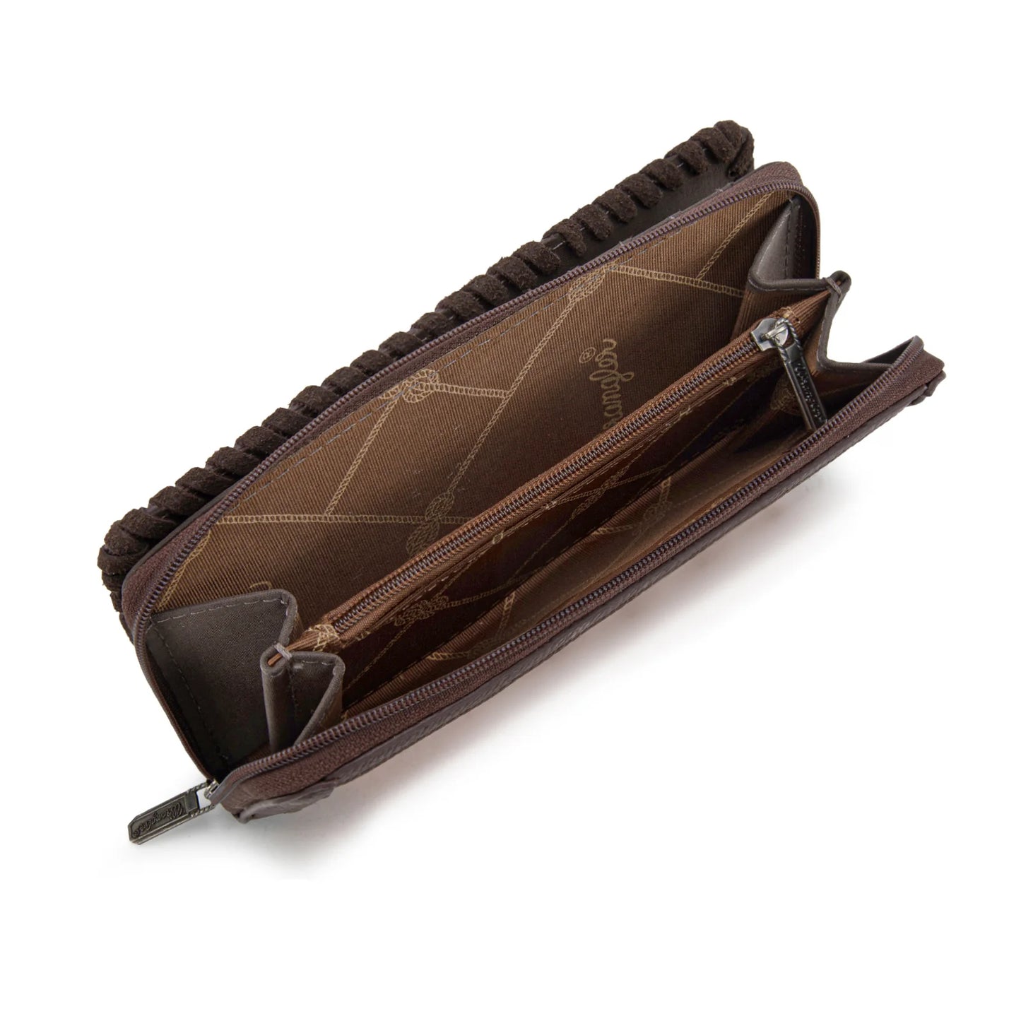 Wrangler® Vintage Retro Cowboy Cool Print Wallet Dark Brown WG60-W022DB