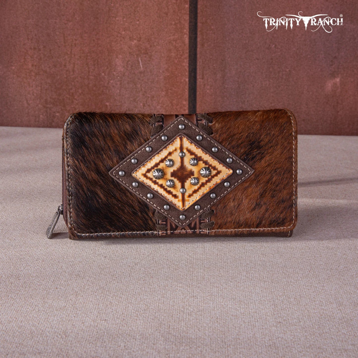 Trinity Ranch® Hair-On Cowhide Wallet TR146-W010CF