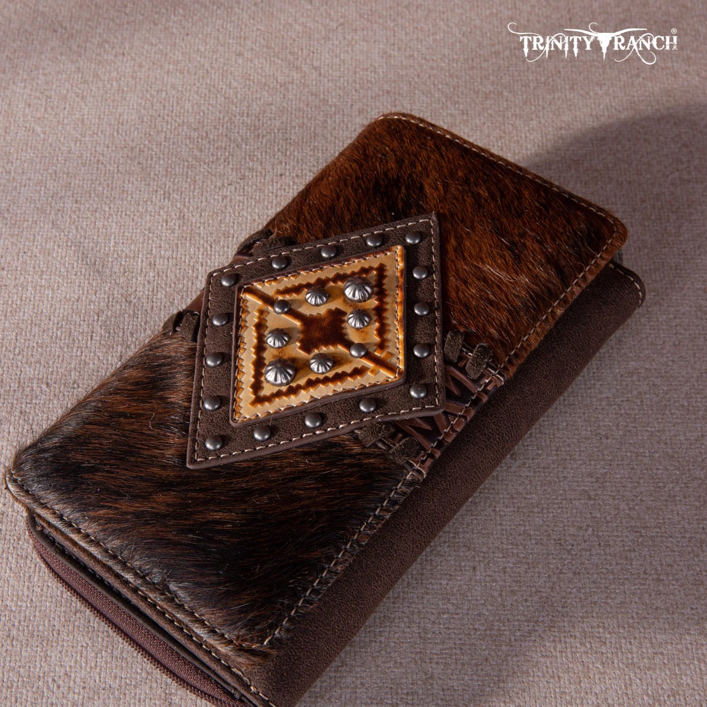 Trinity Ranch® Hair-On Cowhide Wallet TR146-W010CF