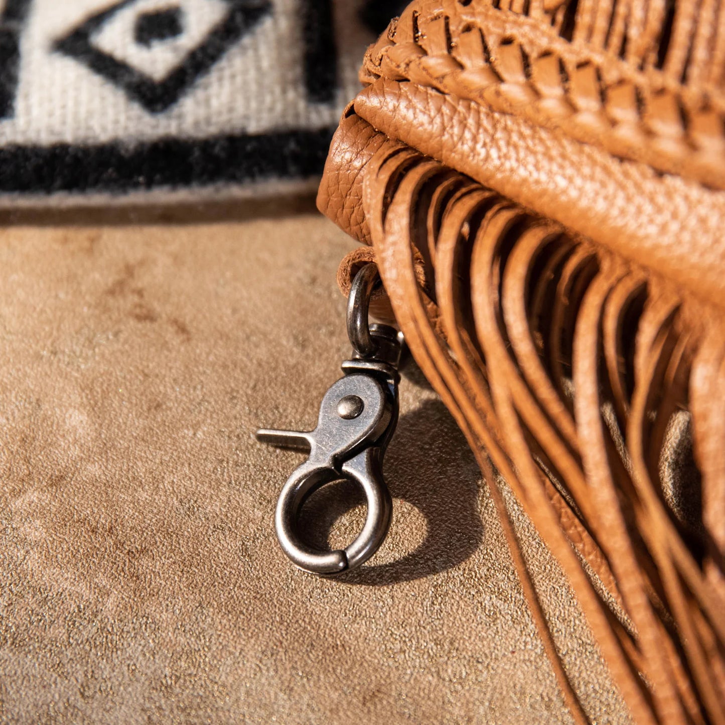 Montana West® Genuine Leather Hair-On Cowhide Fringe Bohemian Crossbody Brown MWR-054BR