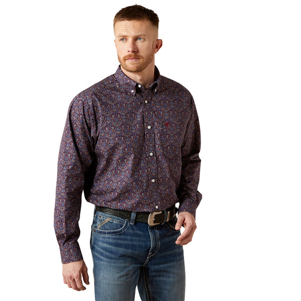Ariat® Men's Wrinkle Free Brendan Blue Shirt 10065805