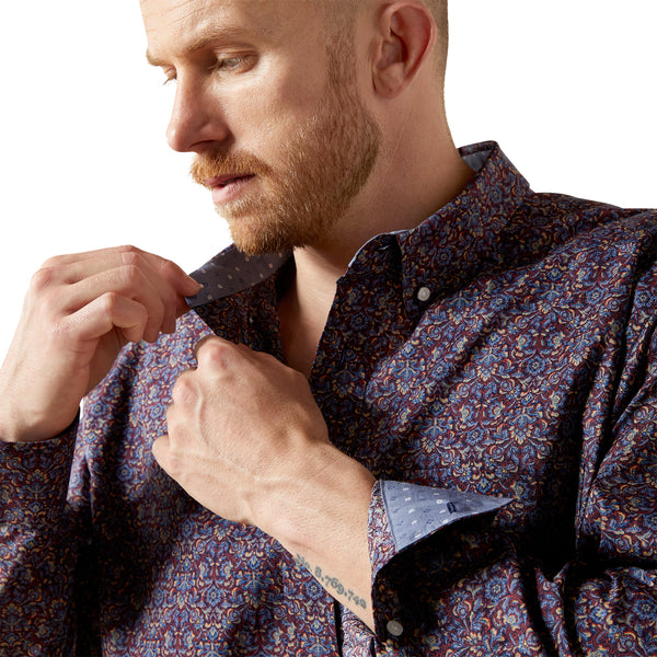 Ariat® Men's Wrinkle Free Brendan Blue Shirt 10065805