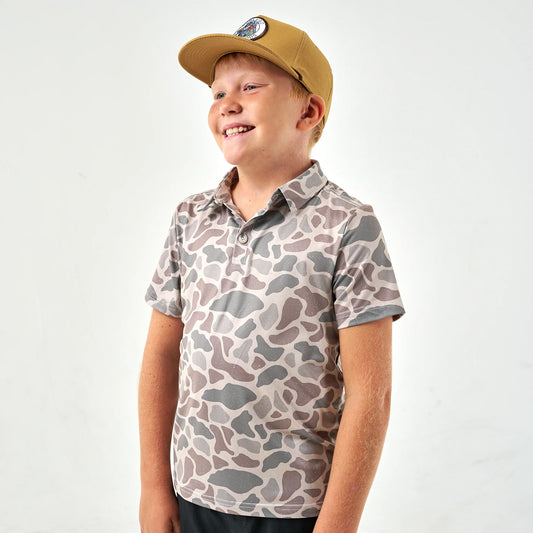 Burlebo® Youth Performance Polo Classic Deer Camo Y-PP-CDC