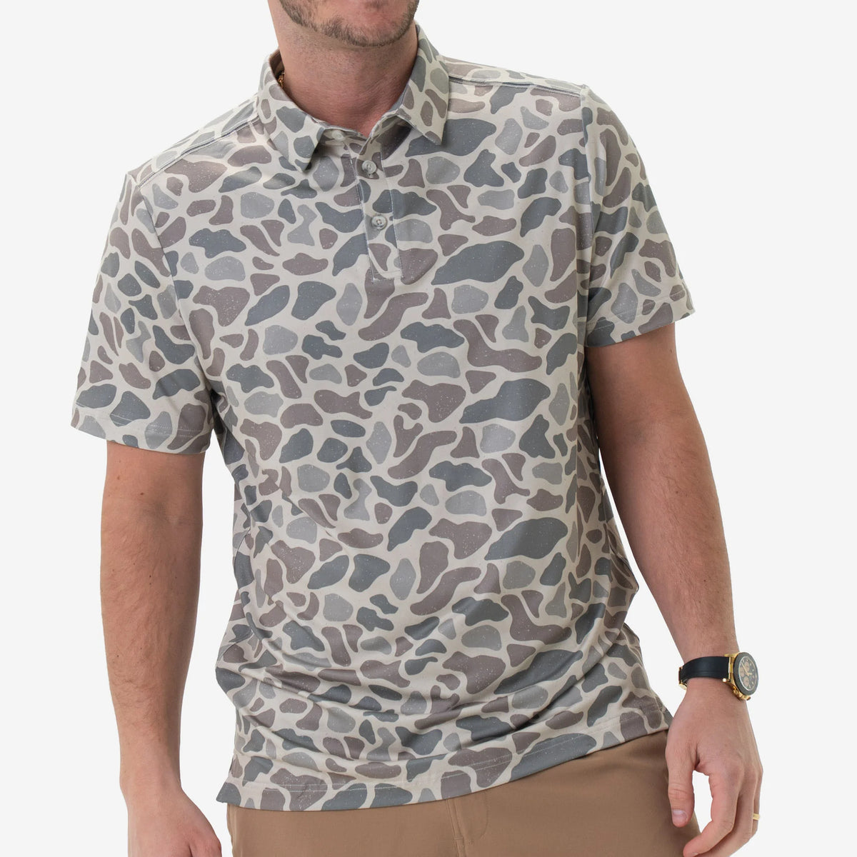 Burlebo® Men's Performance Polo - Classic Deer Camo PP-CDC