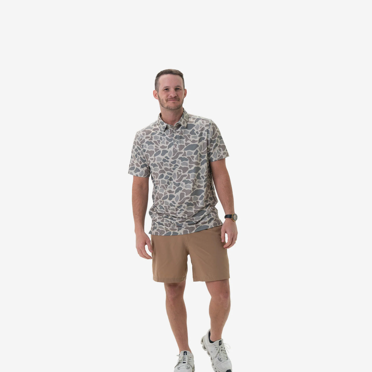 Burlebo® Men's Performance Polo - Classic Deer Camo PP-CDC