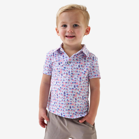 Burlebo® Youth Performance Polo Old Glory Y-PP-OLDG