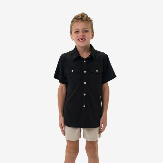 Burlebo® Youth Performance Western Shirt Black Y-PWS-BLK