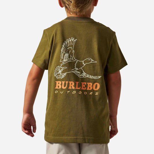 Burlebo® Youth Short Sleeve Tee Duck Wild - Hunter Green Y-SST-DKW-HNTG