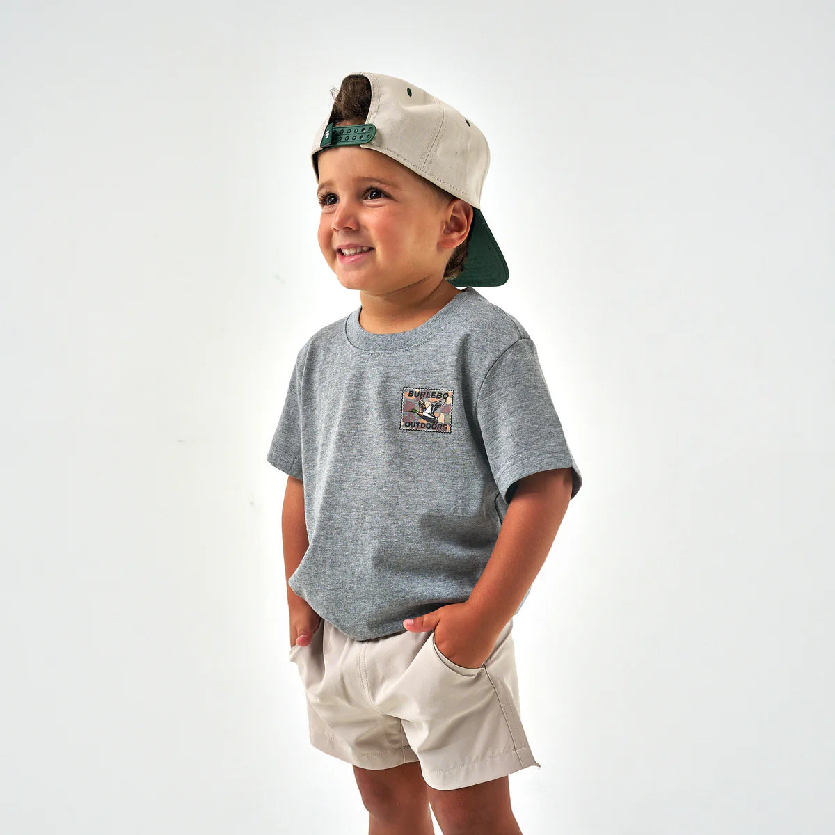 Burlebo® Youth Tee - Mallard Duck Stamp - Dark Heather Grey Y-SST-MDKS-DHG