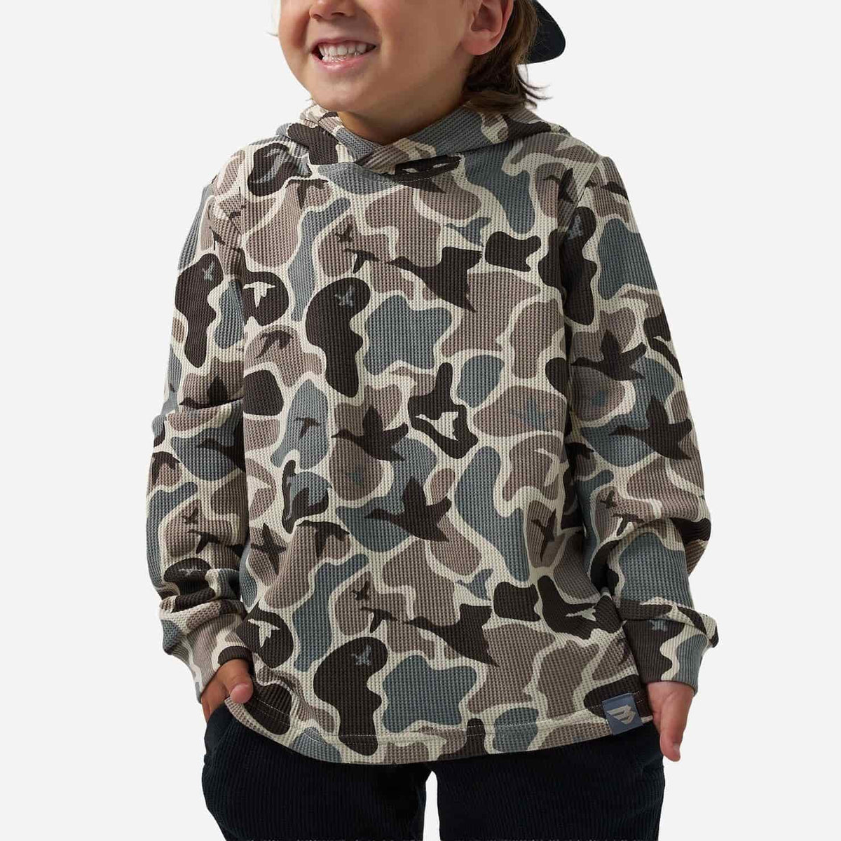 Burlebo® Kid's Thermal Hoodie - Mallard Mayhem Camo Y-TH-MMAYC