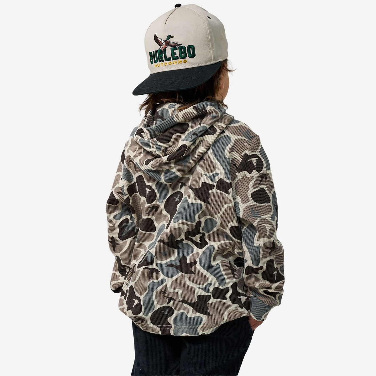 Burlebo® Kid's Thermal Hoodie - Mallard Mayhem Camo Y-TH-MMAYC